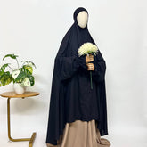 Black Long Salah Khimar